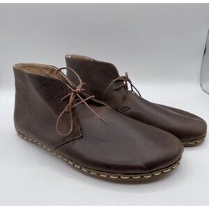 Oxford Earthing Boots Men's Crazy Classic Brown Handmade Shoes NEFES Size 12.5